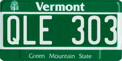VT license plate QLE303