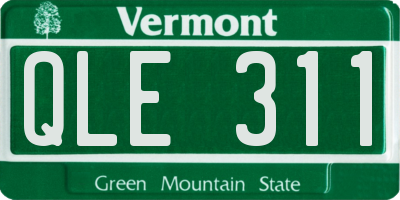 VT license plate QLE311