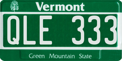 VT license plate QLE333