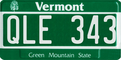 VT license plate QLE343