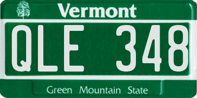 VT license plate QLE348