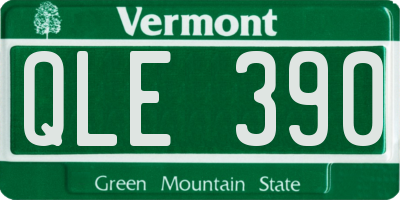 VT license plate QLE390