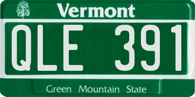 VT license plate QLE391