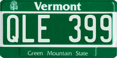 VT license plate QLE399