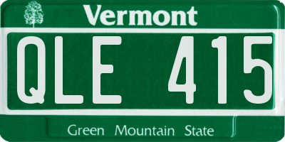 VT license plate QLE415