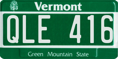 VT license plate QLE416