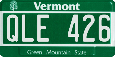 VT license plate QLE426