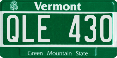 VT license plate QLE430