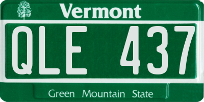VT license plate QLE437
