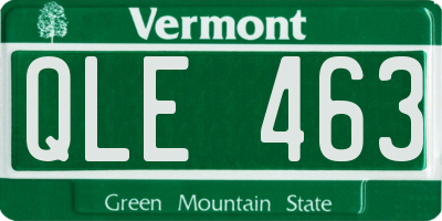 VT license plate QLE463
