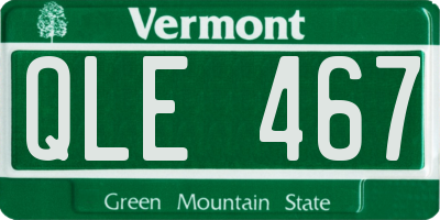 VT license plate QLE467