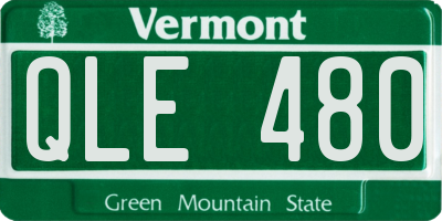 VT license plate QLE480