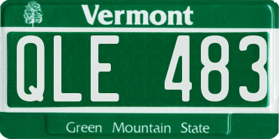 VT license plate QLE483