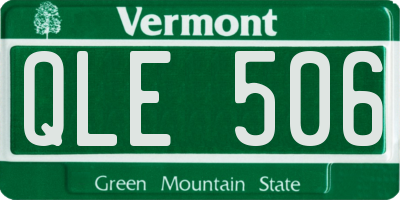 VT license plate QLE506