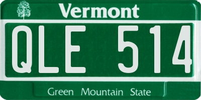 VT license plate QLE514