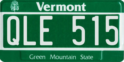 VT license plate QLE515