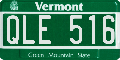 VT license plate QLE516