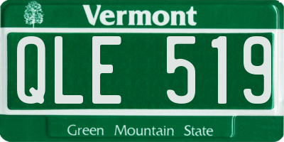 VT license plate QLE519