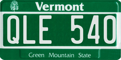 VT license plate QLE540