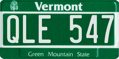 VT license plate QLE547