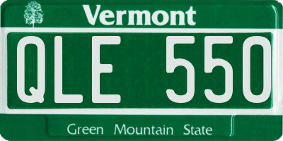 VT license plate QLE550