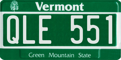 VT license plate QLE551
