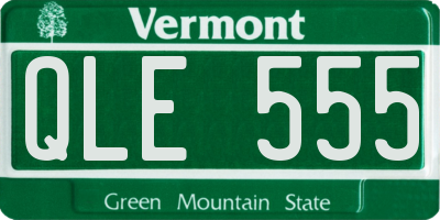 VT license plate QLE555