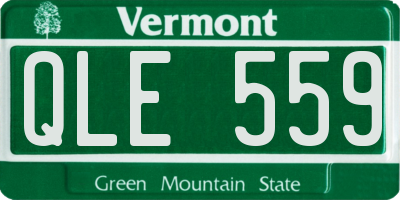 VT license plate QLE559