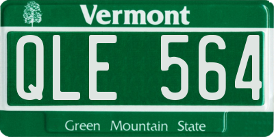 VT license plate QLE564