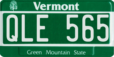 VT license plate QLE565