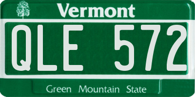 VT license plate QLE572