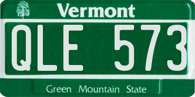 VT license plate QLE573