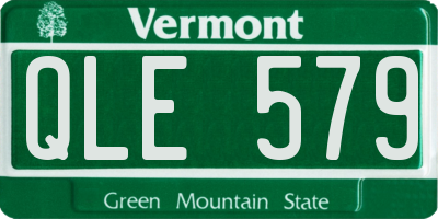 VT license plate QLE579