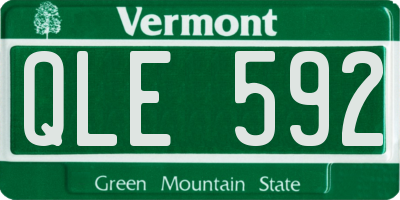 VT license plate QLE592