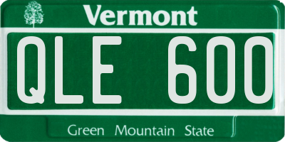 VT license plate QLE600