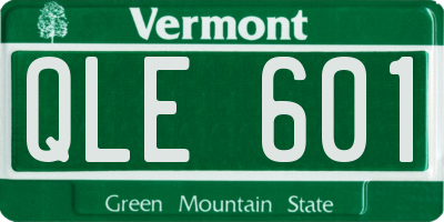 VT license plate QLE601