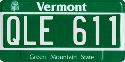 VT license plate QLE611