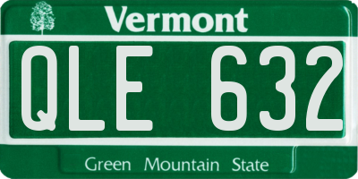 VT license plate QLE632