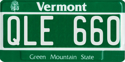 VT license plate QLE660