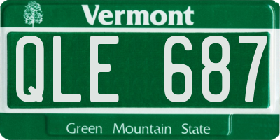 VT license plate QLE687