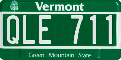 VT license plate QLE711