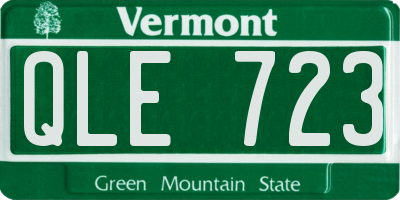 VT license plate QLE723