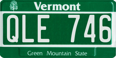 VT license plate QLE746
