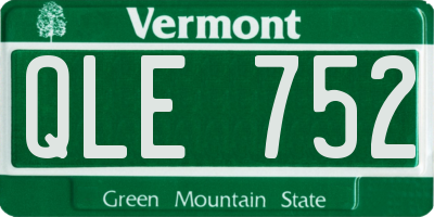 VT license plate QLE752