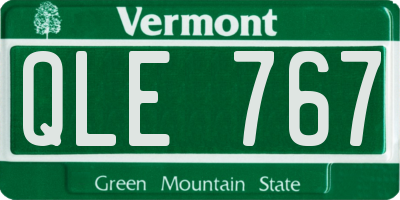 VT license plate QLE767