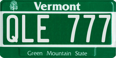 VT license plate QLE777