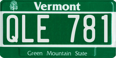 VT license plate QLE781