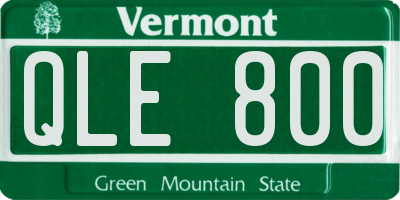 VT license plate QLE800