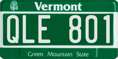 VT license plate QLE801