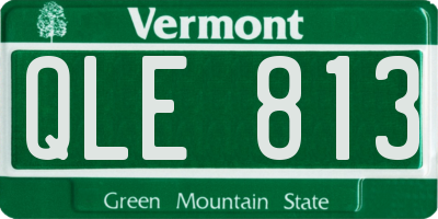 VT license plate QLE813